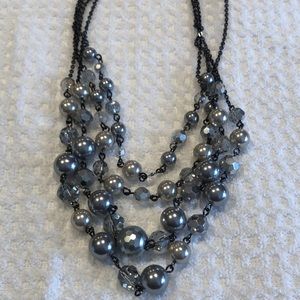 Pearl and crystal fashion necklace